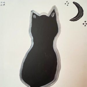 Original Canvas 16x20 Black Cat